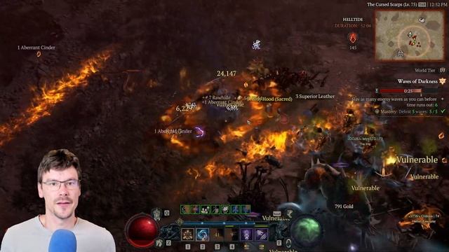 Vagues Infernales Diablo 4, pluie d'objets sacré, ancestraux et âmes oubliées ! смотреть онлайн