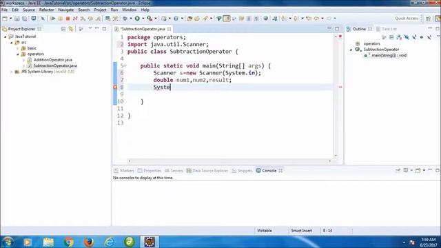 Java Programming Tutorial -8- Subtraction Operator смотреть онлайн