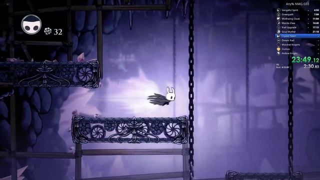 Hollow Knight - Hitless Any% Speedrun [Glass/Steel Soul] - 45:29.16 - World First смотреть онлайн