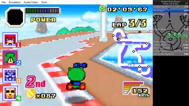 konami krazy racers - krazy cup (easy) in 7:42.64 смотреть онлайн