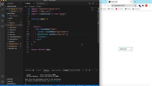 Ant Design DatePicker, RangePicker and TimePicker components usage in ReactJS Application смотреть онлайн