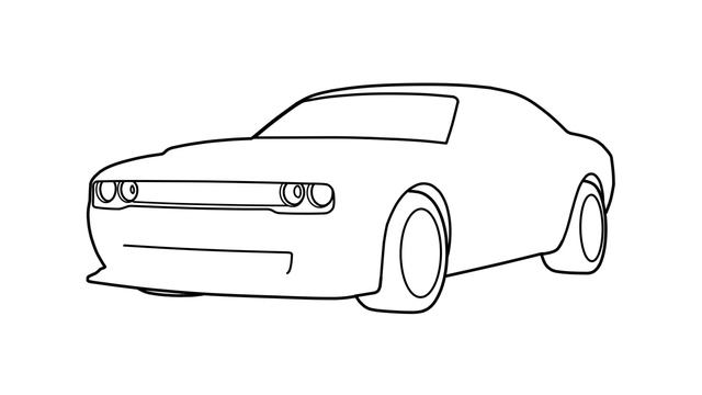 How to draw a DODGE CHALLENGER HELLCAT DEMON 2020 / drawing dodge srt hellcat redeye widebody 2018 смотреть онлайн