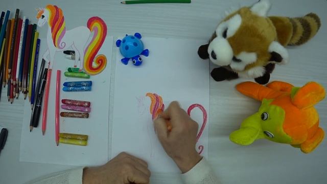 Единорог / Как нарисовать единорога / Рисование смотреть онлайн