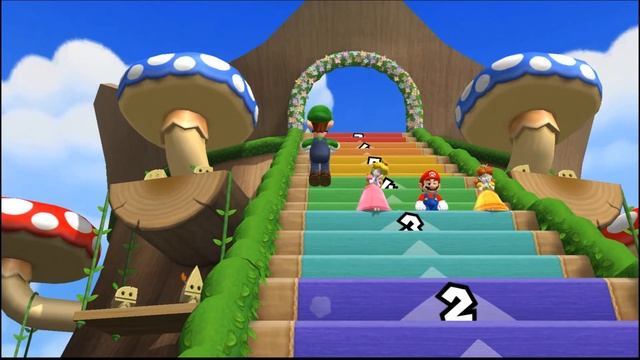 Mario Party 9 -  Step It Up 1-vs. Rivals - Mario, Peach, Daisy Vs Luigi | Cartoons Mee