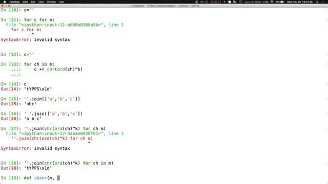 Implementing XOR in Python смотреть онлайн