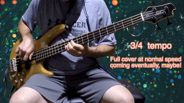 Gnome - Wenceslas (main bass riff practice loop, 3/4 speed, chroma key green screen test) смотреть онлайн