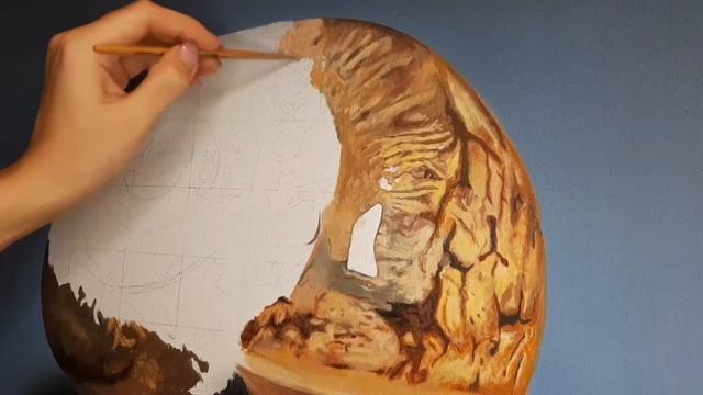 Живопись акрилом, пишем улитку. Процесс. Картина маслом. Художник, гиперреализм. смотреть онлайн