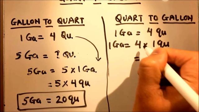 CONVERT GALLON TO QUART AND QUART TO GALLON смотреть онлайн