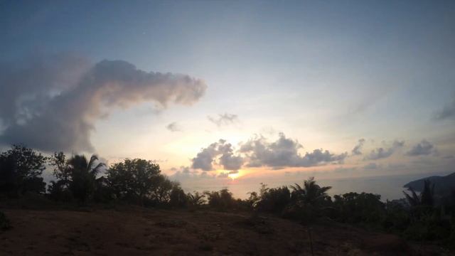 Закат с горы Биг Будды. Road to Big buddha, sunset. Timelaps. смотреть онлайн
