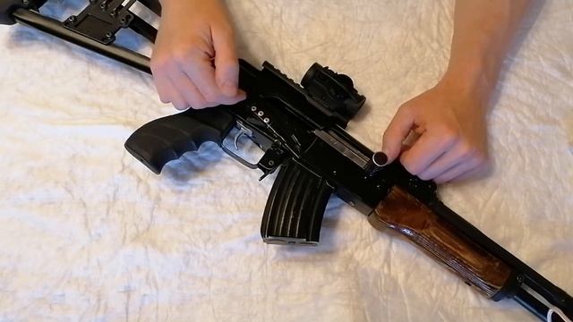Сайга мк. Кнопка ручки затвора. Переводчик-предохранитель. Отбойник рамы затвора. Опыт, ошибки, н смотреть онлайн
