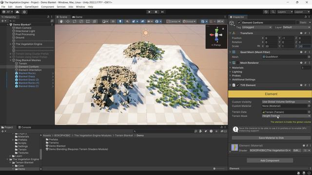 Align big patches of Object to Terrain surface - Blanket module - The Vegetation Engine - Review смотреть онлайн