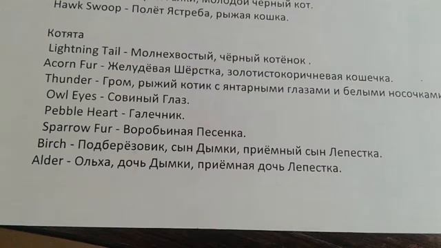 Коты Воители/Эрин Хантер/Герои книги Юность Грома. смотреть онлайн