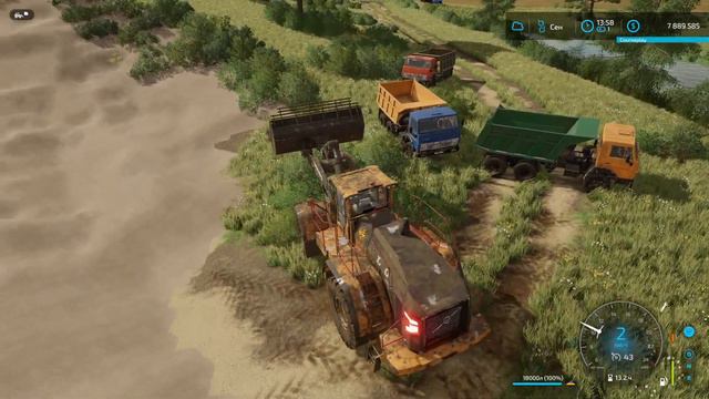 Карьер #23 | Разработка карьера фронтальным погрузчиком Ep. 13 | село Ягодное | Farming Simulator 2 смотреть онлайн