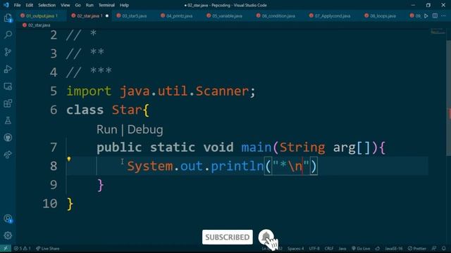 Print stars in Java Program смотреть онлайн