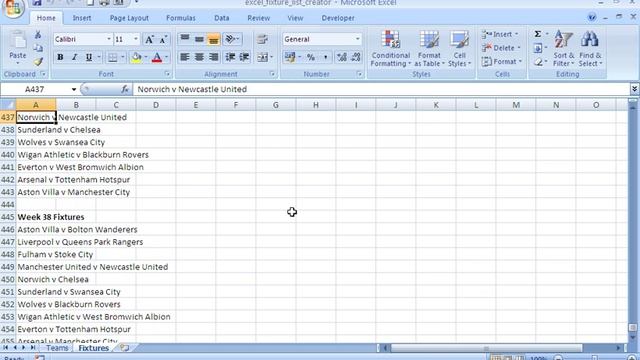 Excel Fixture List Creator смотреть онлайн