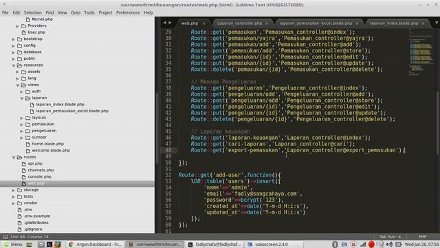 part 7.2 : tutorial sistem management keuangan laravel 5.4 - export excel laporan смотреть онлайн