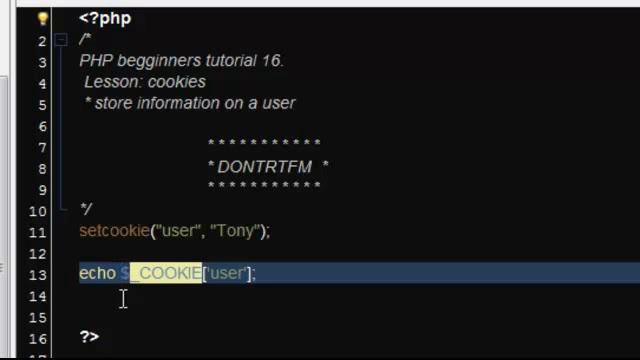 PHP tutorial 16 - COOKIES смотреть онлайн
