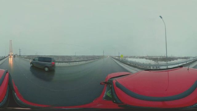 Мост через р. Обь. г. Сургут в формате 360º 5k крутите при просмотре смотреть онлайн
