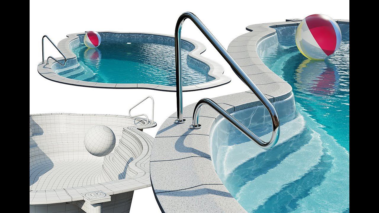 Процесс моделирования сложных форм на примере бассейна смотреть онлайн