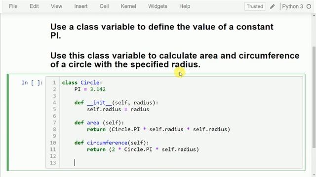 Python program that has a class named Circle and find area and Circumference by Mahesh Huddar смотреть онлайн