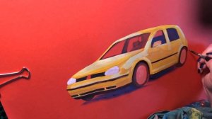 Volkswagen Golf 4 paint time lapse