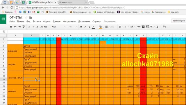 Как создать строчку в гугл табице смотреть онлайн