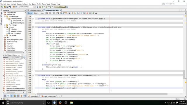 (PART 4) load table, combo, select items and show in Text Fields from jcombobox and jTable смотреть онлайн