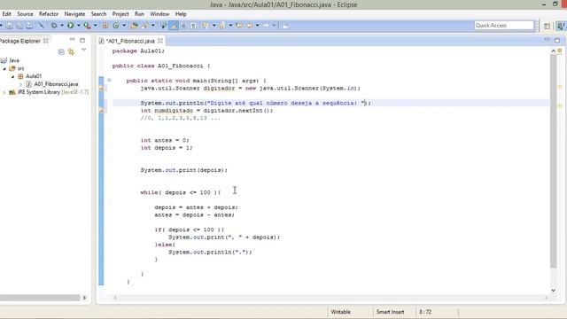 A01 Java - Fibonacci (Cont...) смотреть онлайн