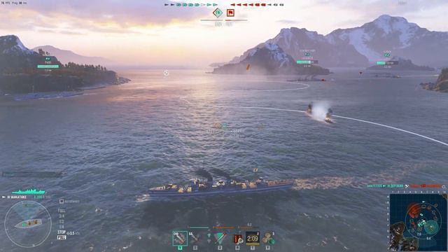 Эсминец Wakatake. World of Warships. Хочешь жить - умей двигаться. смотреть онлайн