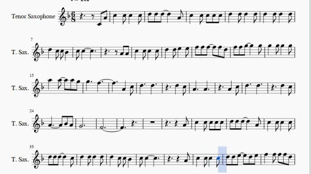 Tenor Sax Sheet Music: How to play Hallelujah by Leonard Cohen смотреть онлайн