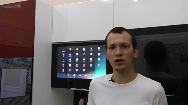 Обзор Сенсорный телевизор для кухни AVS220KT Android телевизор с Wi fi Bluetooth и камерой смотреть онлайн