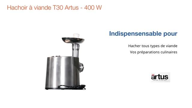 Hachoir à viande T30 Artus - 400 W смотреть онлайн