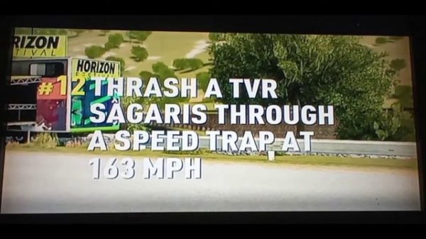 Forza Horizon 2 Bucket List Stunt # 12 2011 TVR SAGARIS