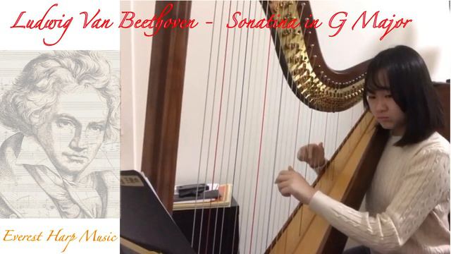 Beethoven - Sonatina in G Major - Harp смотреть онлайн