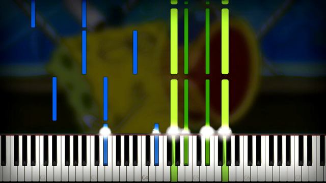 SpongeBob SquarePants - Piano Medley Piano Cover (Sheet Music + midi) Synthesia Tutorial смотреть онлайн
