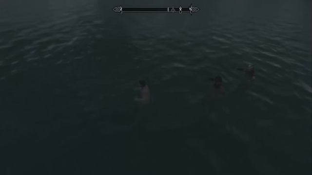 Skyrim Красота и зверь ... под дождем ... внутри воды :) смотреть онлайн