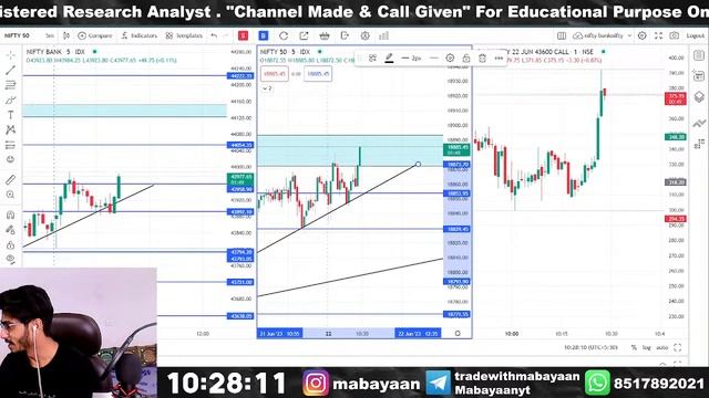 Live Trading Banknifty & Nifty || 22 JUNE || Option Trading || Mab Ayaan #nifty50 #banknifty смотреть онлайн