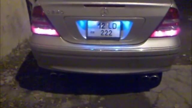 Mercedes w203 V6 2.6 kompressor dual exhaust смотреть онлайн