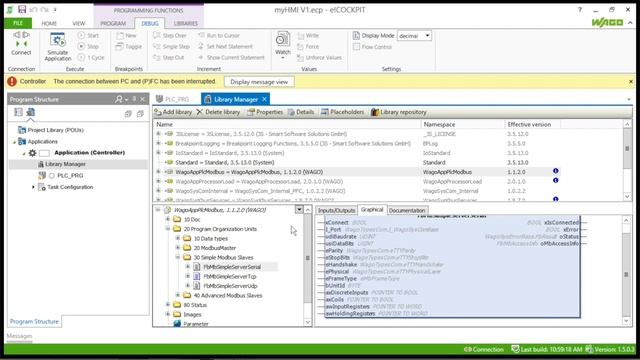 Using a Modbus RTU HMI with WAGO PFC200 on e!COCKPIT смотреть онлайн