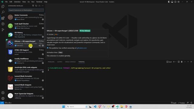 03. Create workspace and install some extension in VSCode Laravel 10 #HKimhab смотреть онлайн