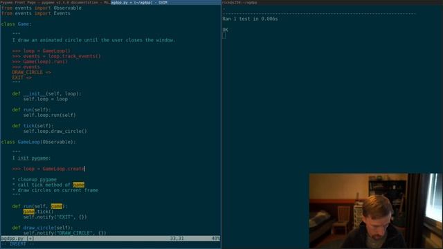Test driving the game loop | Agile Game Development with Python and Pygame (part 2) смотреть онлайн