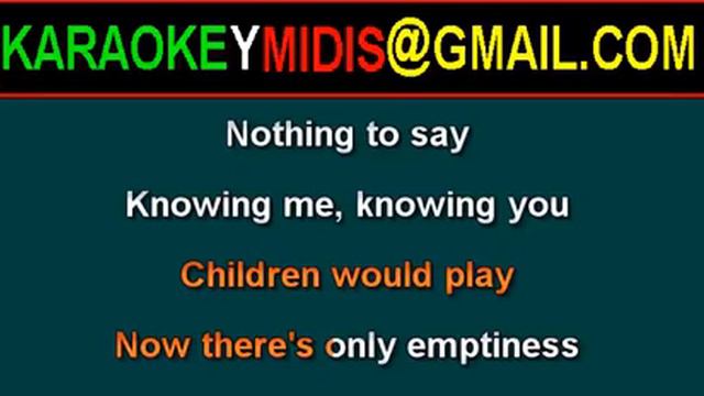midi abba - knowing me, knowing you karaoke смотреть онлайн