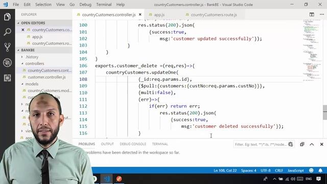 29 Nodejs MVC Knockout Project BackEnd controller function remove element from array in db collecti смотреть онлайн