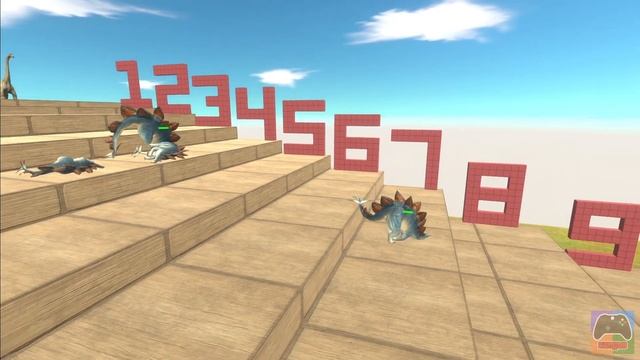 Dinosaurs Different Size Stairs Tournament - Animal Revolt Battle Simulator смотреть онлайн
