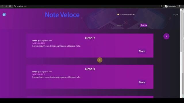 Nodejs, Html, Css, Javascript, Note Full App with authentication. смотреть онлайн