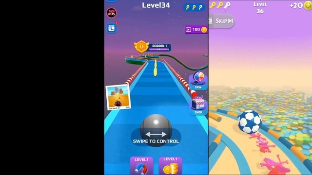 Going Balls vs Sky Rolling Balls vs Action Balls Gameplay Comparison (Levels 31-40) смотреть онлайн