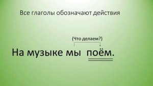 3 класс. Тема «Глагол». Урок 1.