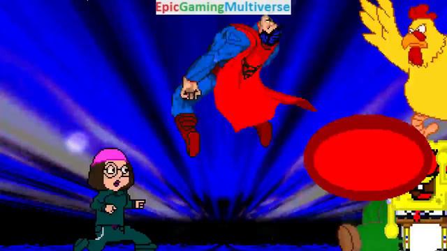 SpongeBob SquarePants And Family Guy Characters VS Superman In A MUGEN Match / Battle / Fight смотреть онлайн