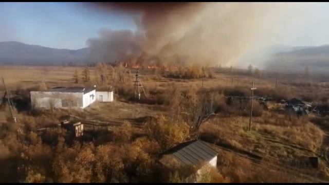Загорание сухой растительности ликвидировали на окраине поселка Уптар смотреть онлайн