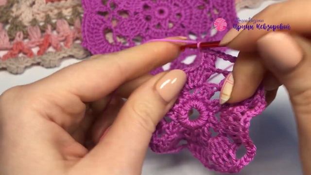 Очень простой и красивый мотив для пледа. Часть 1 смотреть онлайн